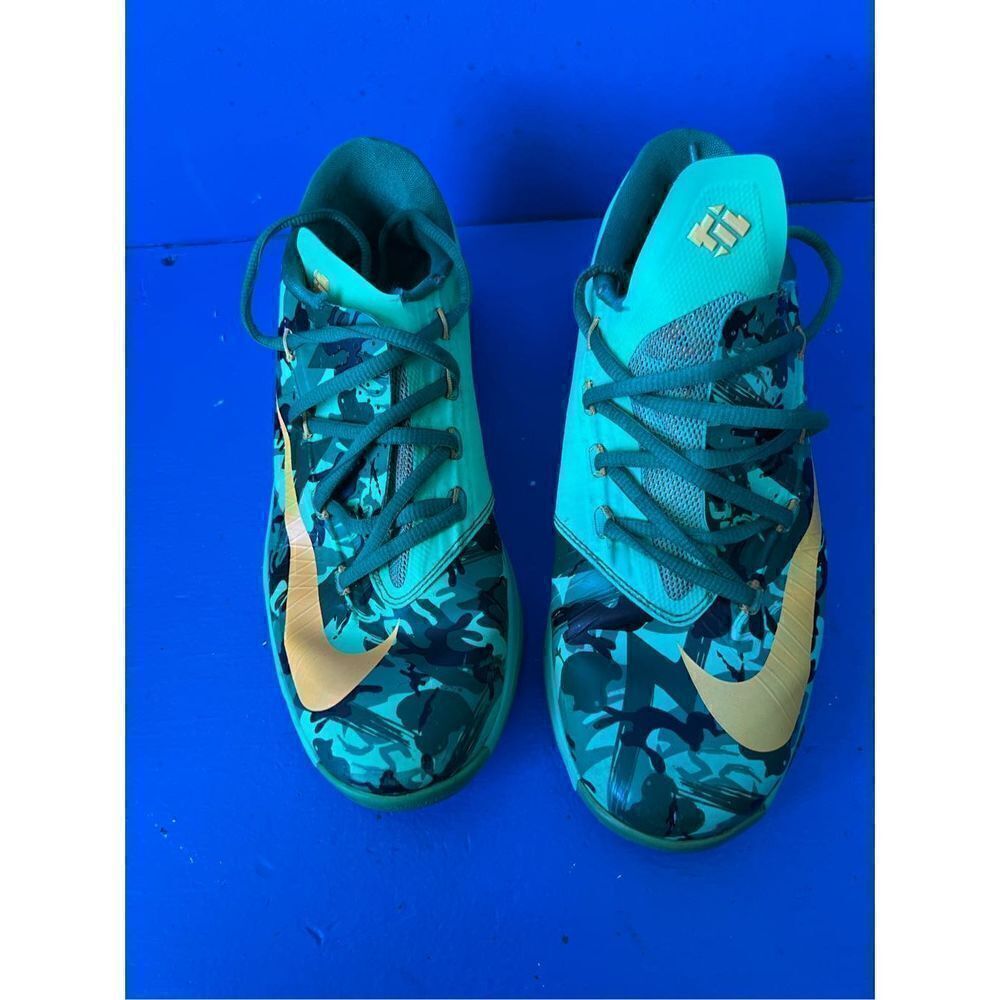 Nike KD VI GS Low Top Camo Easter Green Atomic Mango 599477 303 Size 6 Youth